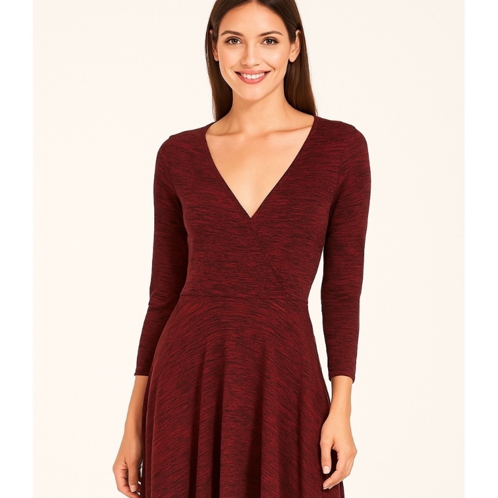 Miami Faux Wrap Dress Francesca’s Women’s Size Medium Red